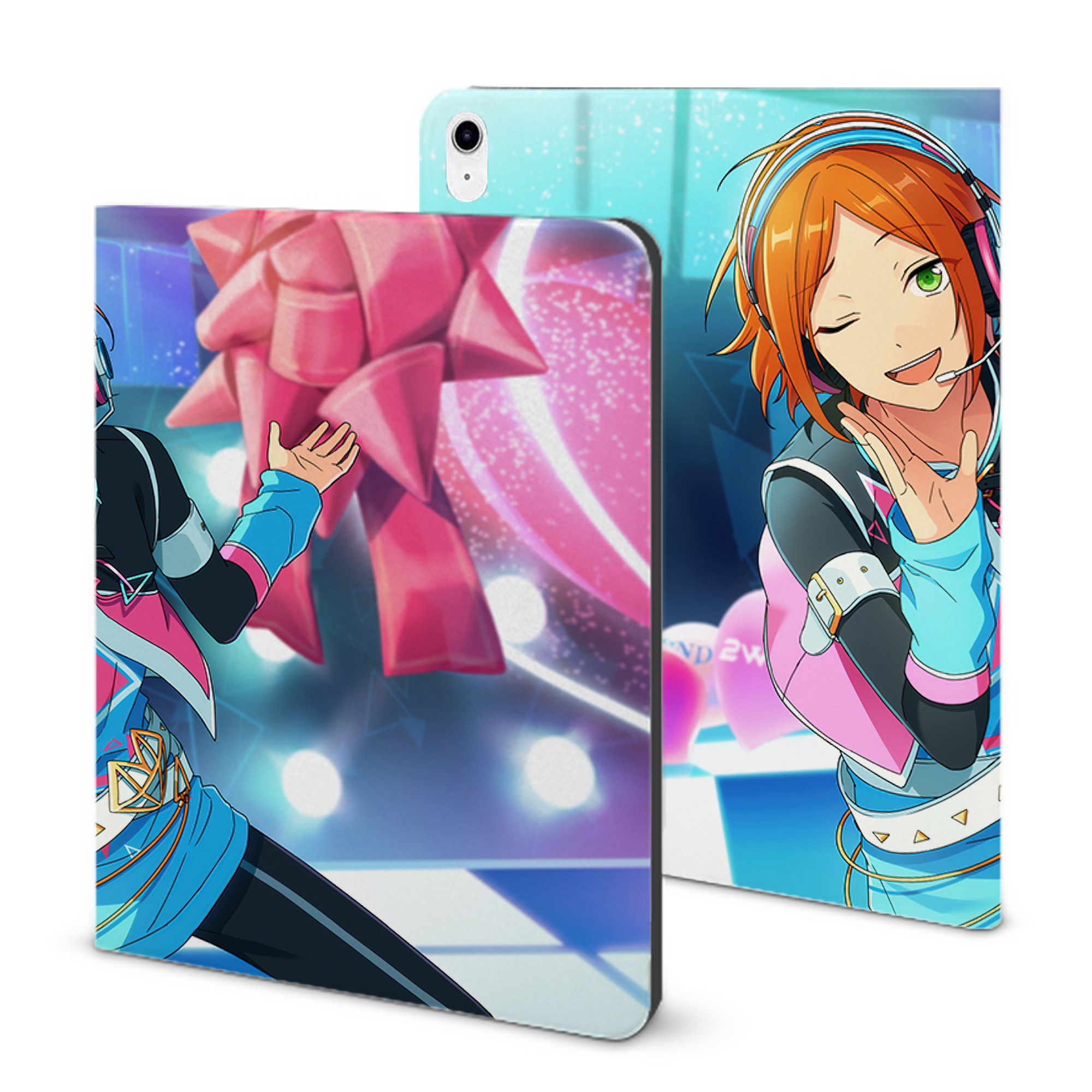 （画像用） あんさんぶるスターズ! Ensemble Stars IPad ケース ブック型 PUレザー TPU 耐衝撃 軽量 薄型 ペン収納なし 全面保護 IPad 各モデル対応